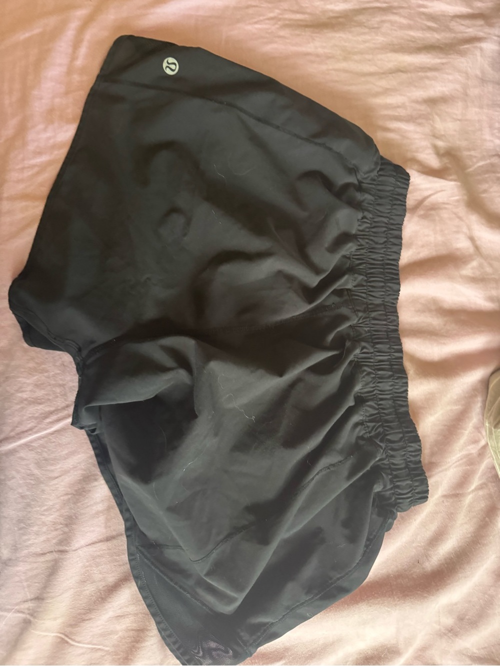 Black womans athletic shorts underwear cut out